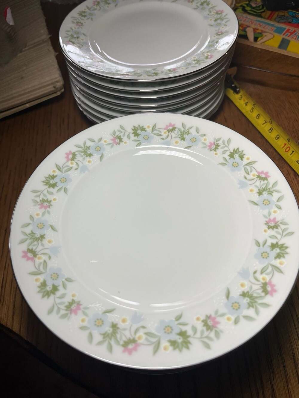 Set of 9 Johann Haviland Forever Spring Bavaria Germany Bread and Butter Plates